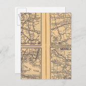 Cincinnati, Detroit, Indianapolis Postkarte (Vorne/Hinten)