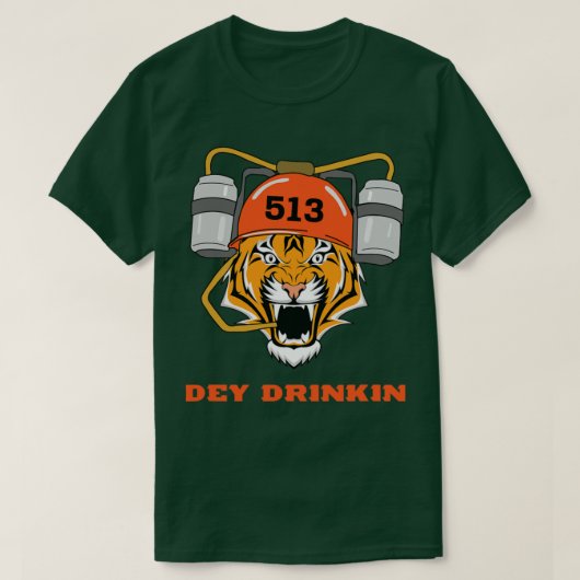 Cincinnati dey drinkin bengtiger T-Shirt (Design vorne)