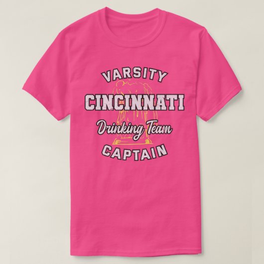 Cincinnati Drink Team Kapitän Ohio Beer Lover O T-Shirt (Design vorne)