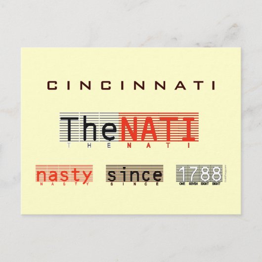 CINCINNATI Eklig seit 1788 Postkarte (Vorderseite)