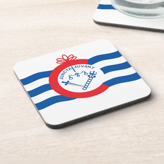 Cincinnati-Flagge Getränkeuntersetzer (Linke Seite)