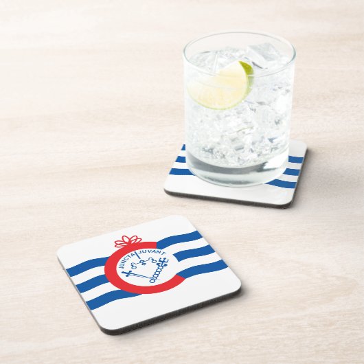 Cincinnati-Flagge Getränkeuntersetzer (Rechte Seite)