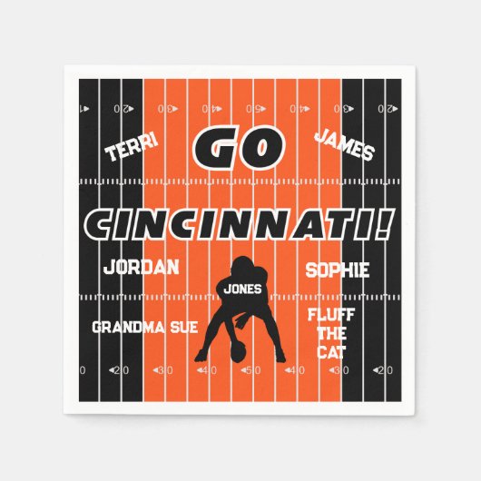 Cincinnati Football Family Paper Napkin Serviette (Vorderseite)