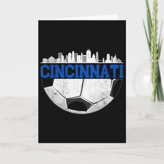 Cincinnati Fußball bedrängte Cincy nati Karte (Vorderseite)