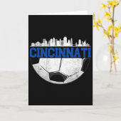Cincinnati Fußball bedrängte Cincy nati Karte (Gelbe Blume)