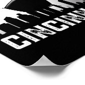 Cincinnati Fußball bedrängte Vintage-Fußballfans Poster (Ecke)