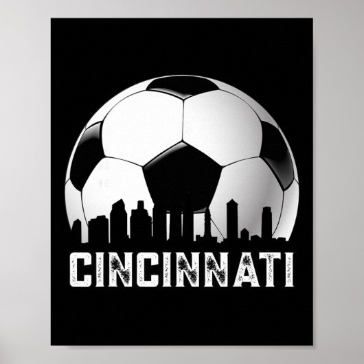 Cincinnati Fußball bedrängte Vintage-Fußballfans Poster (Vorne)