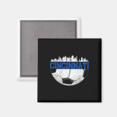 Cincinnati Fußball Distressed Cincy nati  Magnet (Vorderseite/Rückseite)