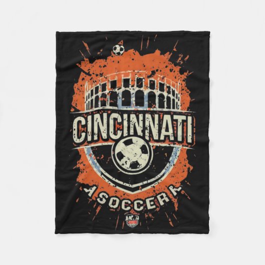 Cincinnati Fußball Fleecedecke (Vorderseite)