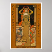 Cincinnati Herbstfest Jugendstil Poster (Vorne)