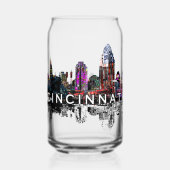 Cincinnati in Graffiti mit Monogramm Dosenglas (Vorderseite)