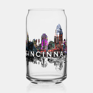 Cincinnati in Graffiti mit Monogramm Dosenglas