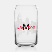 Cincinnati in Graffiti mit Monogramm Dosenglas (Rückseite)