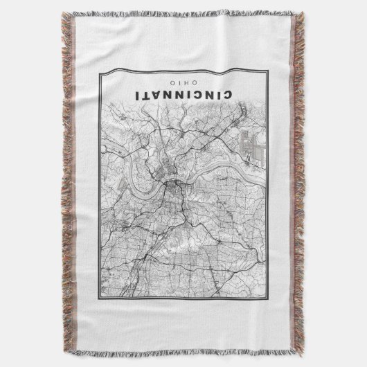 Cincinnati Karte Decke (Vorderseite Vertikal)