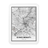 Cincinnati Karte Magnet (Vertikal)