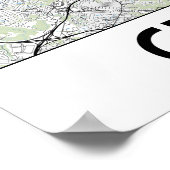 Cincinnati-Karte Poster (Ecke)