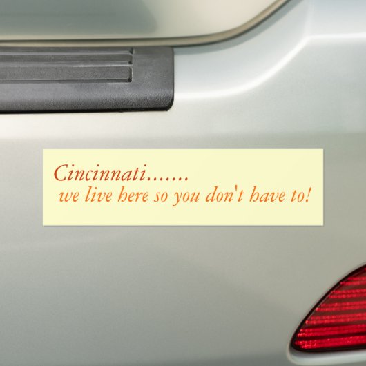 Cincinnati… leben wir hier autoaufkleber (Auf Auto)