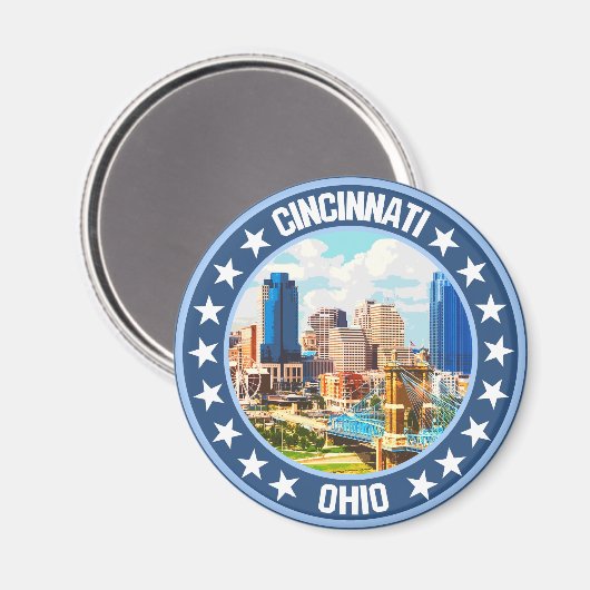 Cincinnati Magnet (Vorderseite/Rückseite)
