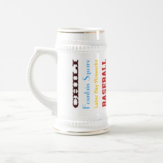 Cincinnati-Material Bierglas (Links)
