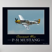 Cincinnati Miss P-51 Mustang Poster (Vorne)
