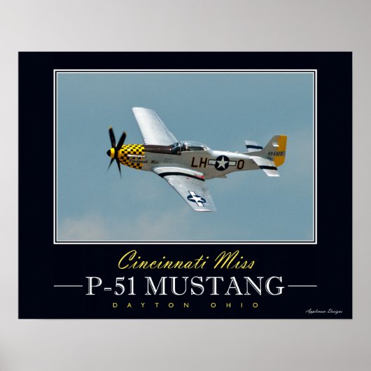 Cincinnati Miss P-51 Mustang Poster (Vorne)