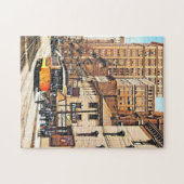 Cincinnati OH - 4th und Main Streets mit Straßenba Puzzle (Horizontal)