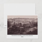 Cincinnati OH, Bahnhofssystem, alte Postkarte (Vorne/Hinten)