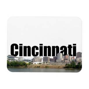Cincinnati OH Skyline mit Cincinnati im Himmel Magnet