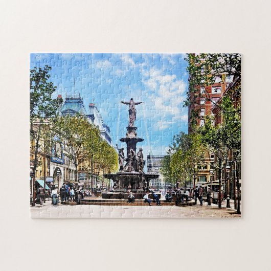 Cincinnati OH - Tyler-Davidson-Brunnen c1906 Puzzle (Horizontal)
