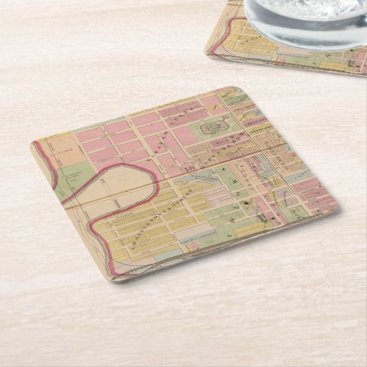 Cincinnati, Ohio 2 Rechteckiger Pappuntersetzer (angewinkelt)