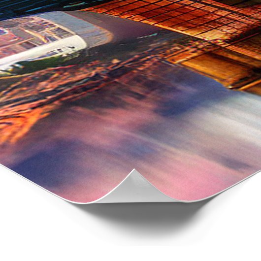 Cincinnati Ohio Abstrakte Skyline Kunst, Dichtung  Poster (Ecke)