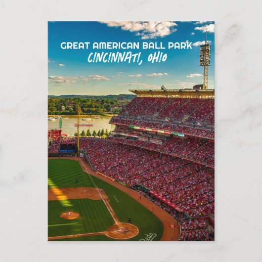 CINCINNATI OHIO BALL PARK STADIUM POSTCARDS POSTKARTE (Vorderseite)