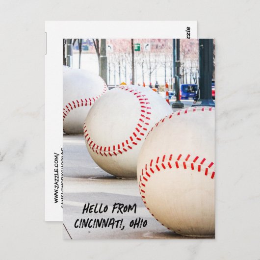 CINCINNATI OHIO BASEBALL STADIUMKARTEN POSTKARTE (Vorne/Hinten)