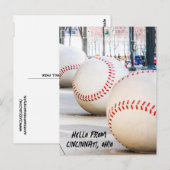 CINCINNATI OHIO BASEBALLSTADION POSTKARTEN (Vorne/Hinten)