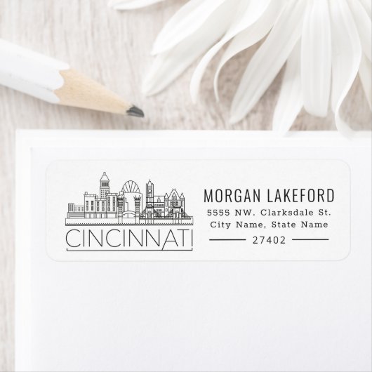 Cincinnati, Ohio | Bold Stylized Skyline | (Insitu)