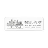 Cincinnati, Ohio | Bold Stylized Skyline | (Vorne)