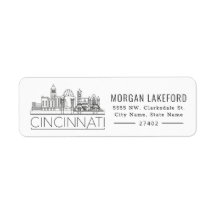 Cincinnati, Ohio | Bold Stylized Skyline |