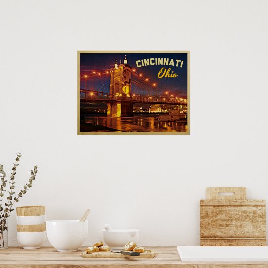 Cincinnati Ohio Bridge Poster (Küche)
