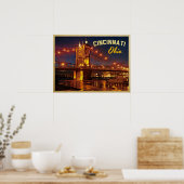 Cincinnati Ohio Brücke Poster (Küche)