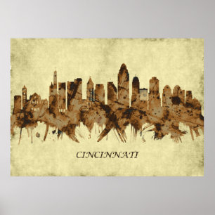 Cincinnati Ohio Cityscape Poster