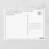 Cincinnati, Ohio, Die Königstadt Postkarte (Rückseite)