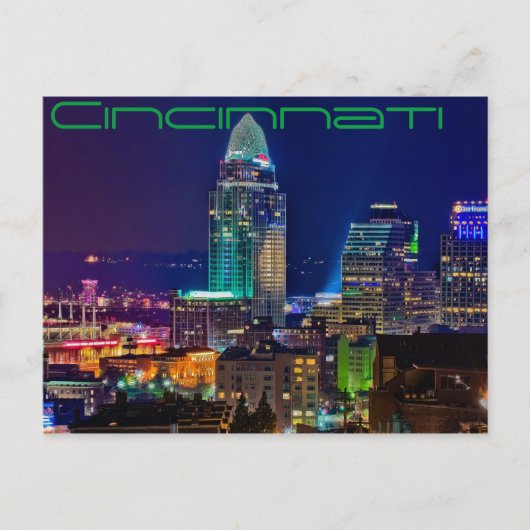 Cincinnati, Ohio, Die Königstadt Postkarte (Vorderseite)