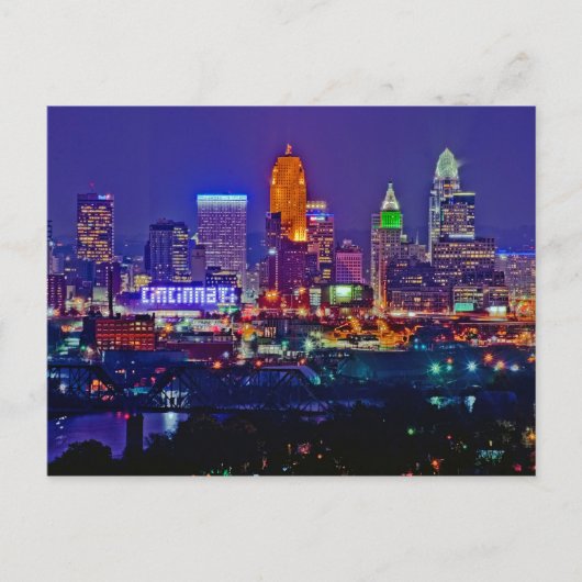 Cincinnati, Ohio, Die Königstadt Postkarte (Vorderseite)