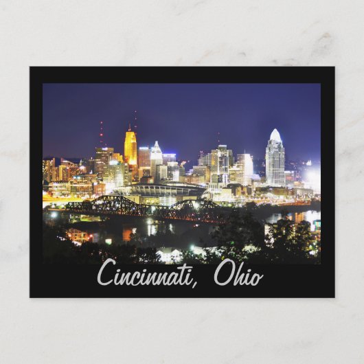 Cincinnati, Ohio, die Queen City. Postkarte (Vorderseite)