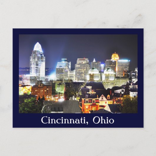 Cincinnati, Ohio, die Queen City. Postkarte (Vorderseite)