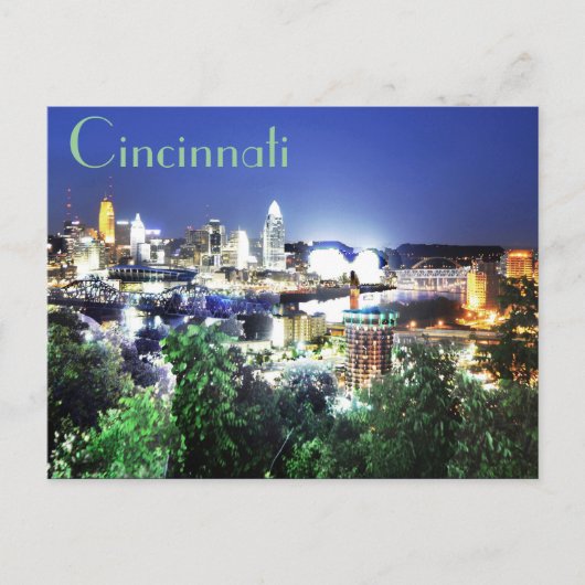 Cincinnati, Ohio, die Queen City. Postkarte (Vorderseite)