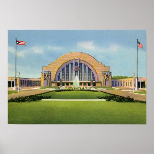 Cincinnati Ohio Gewerkschaft Terminal Poster (Vorne)