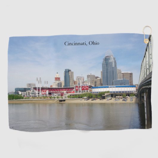CIncinnati, Ohio Golf Handtuch (Horizontal)