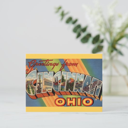 Cincinnati Ohio Greeting Postkarte (Stehend Vorderseite)