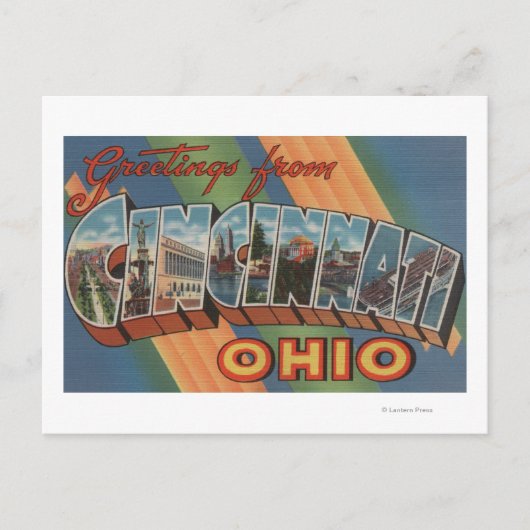 Cincinnati, Ohio - Großbuchstaben Szenen 2 Postkarte (Vorderseite)